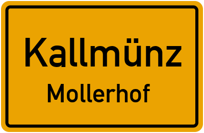 Straßenverzeichnis Kallmünz Mollerhof