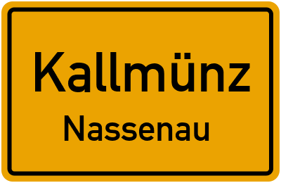 Straßenverzeichnis Kallmünz Nassenau
