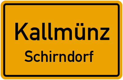 Straßenverzeichnis Kallmünz Schirndorf