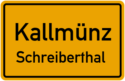 Straßenverzeichnis Kallmünz Schreiberthal
