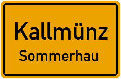 Straßenverzeichnis Kallmünz Sommerhau