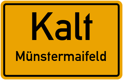 Straßenverzeichnis Kalt Münstermaifeld