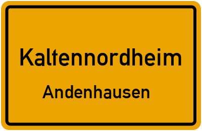 Straßenverzeichnis Kaltennordheim Andenhausen