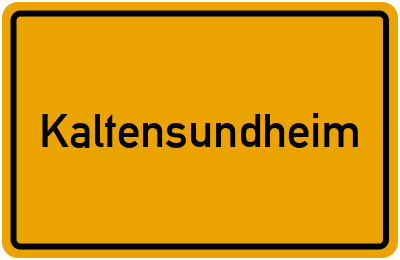 Ortsschild von Gemeinde Kaltensundheim in Thüringen