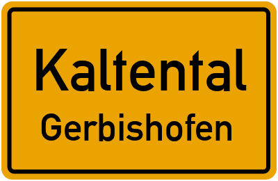 Straßenverzeichnis Kaltental Gerbishofen