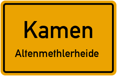 Straßenverzeichnis Kamen Altenmethlerheide