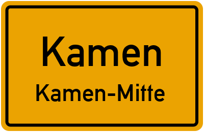 Ortsschild Kamen Kamen-Mitte