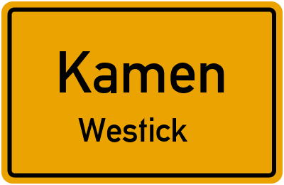 Straßenverzeichnis Kamen Westick