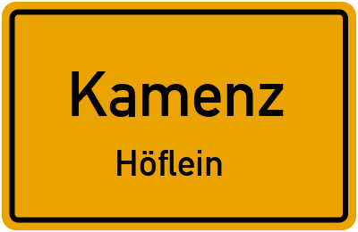 Straßenverzeichnis Kamenz Höflein