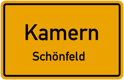 Straßenverzeichnis Kamern Schönfeld