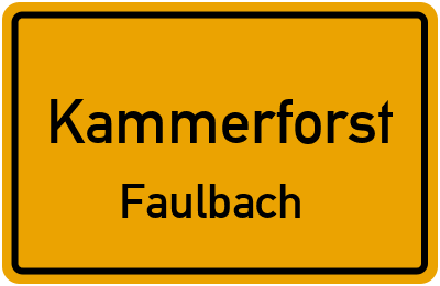 Straßenverzeichnis Kammerforst Faulbach