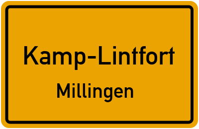 Straßenverzeichnis Kamp-Lintfort Millingen