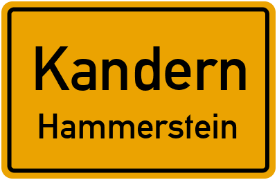 Straßenverzeichnis Kandern Hammerstein