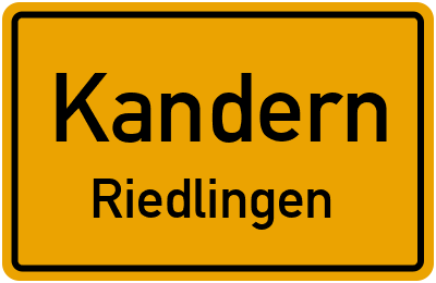 Straßenverzeichnis Kandern Riedlingen
