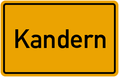 Ortsschild von Stadt Kandern in Baden-Württemberg