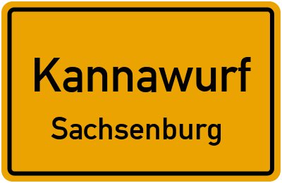 Straßenverzeichnis Kannawurf Sachsenburg