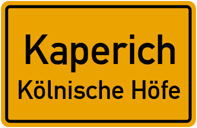 Straßenverzeichnis Kaperich Kölnische Höfe