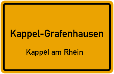 Straßenverzeichnis Kappel-Grafenhausen Kappel am Rhein