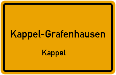 Ortsschild Kappel-Grafenhausen Kappel