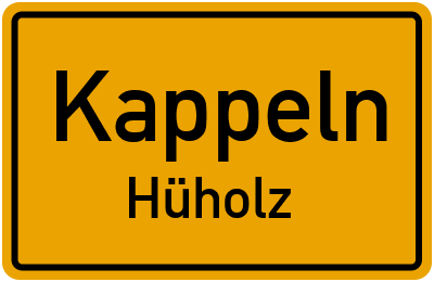 Straßenverzeichnis Kappeln Hüholz