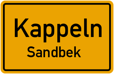 Straßenverzeichnis Kappeln Sandbek
