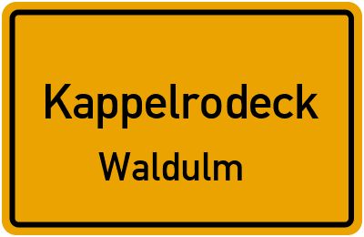 Ortsschild Kappelrodeck Waldulm