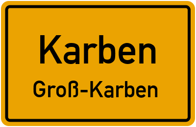 Ortsschild Karben Groß-Karben