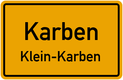 Ortsschild Karben Klein-Karben