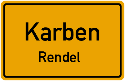 Ortsschild Karben Rendel