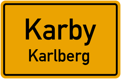 Straßenverzeichnis Karby Karlberg