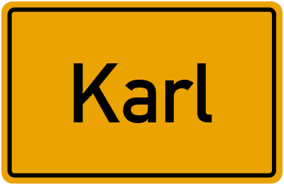 Ortsschild von Gemeinde Karl in Rheinland-Pfalz