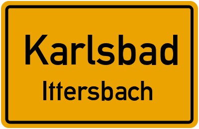 Ortsschild Karlsbad Ittersbach