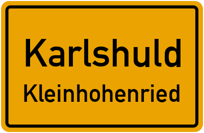 Ortsschild Karlshuld Kleinhohenried