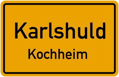Ortsschild Karlshuld Kochheim