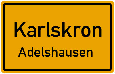 Ortsschild Karlskron Adelshausen