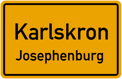 Ortsschild Karlskron Josephenburg