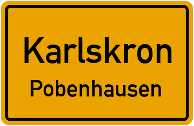 Ortsschild Karlskron Pobenhausen