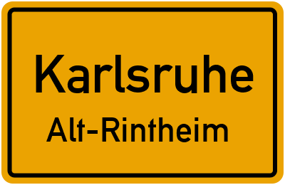 Straßenverzeichnis Karlsruhe Alt-Rintheim