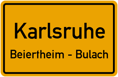 Straßenverzeichnis Karlsruhe Beiertheim - Bulach