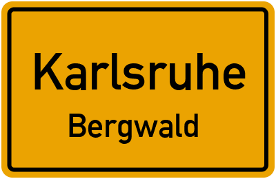 Straßenverzeichnis Karlsruhe Bergwald
