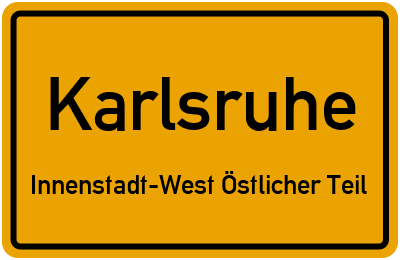 Straßenverzeichnis Karlsruhe Innenstadt-West Östlicher Teil