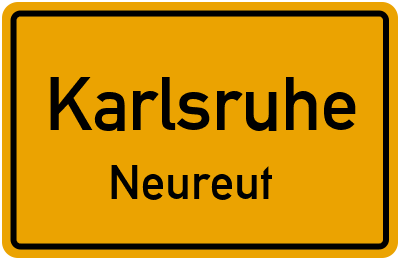 Ortsschild Karlsruhe Neureut