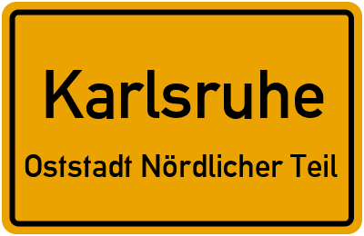Straßenverzeichnis Karlsruhe Oststadt Nördlicher Teil