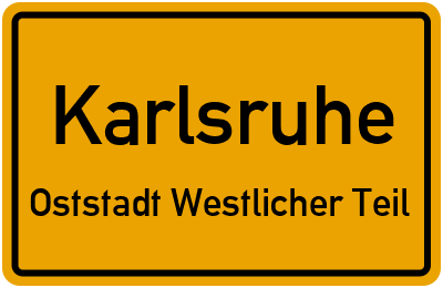 Straßenverzeichnis Karlsruhe Oststadt Westlicher Teil