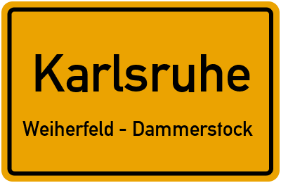 Straßenverzeichnis Karlsruhe Weiherfeld - Dammerstock