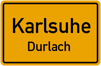 Straßenverzeichnis Karlsuhe Durlach