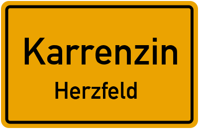 Straßenverzeichnis Karrenzin Herzfeld