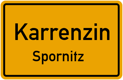 Straßenverzeichnis Karrenzin Spornitz