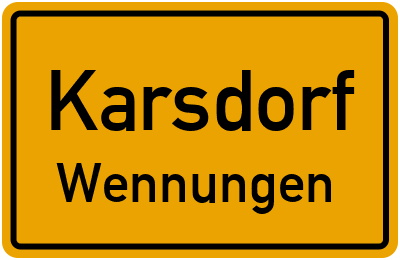 Straßenverzeichnis Karsdorf Wennungen