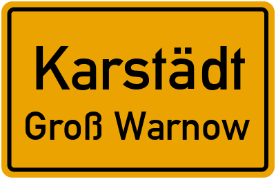 Straßenverzeichnis Karstädt Groß Warnow